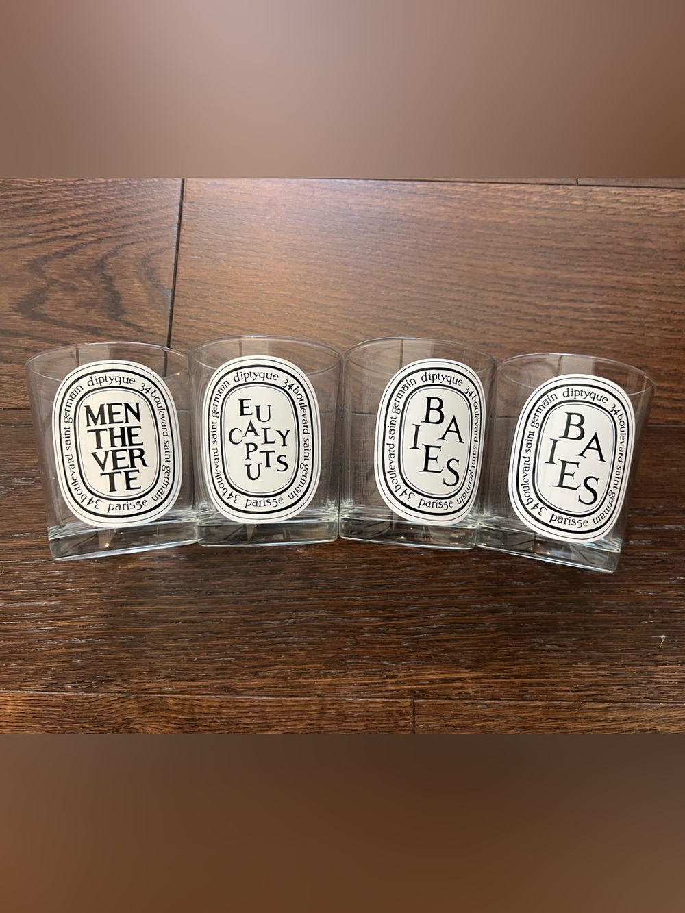 Empty Diptyque Classic Candle Vessels x4